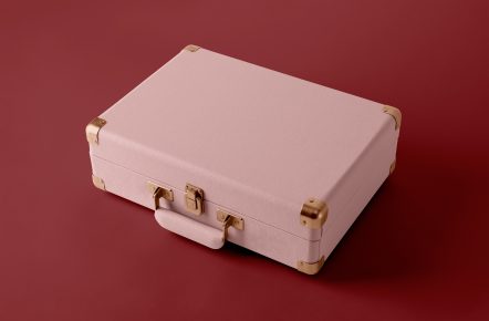 Free Lying Suitcase Mockup